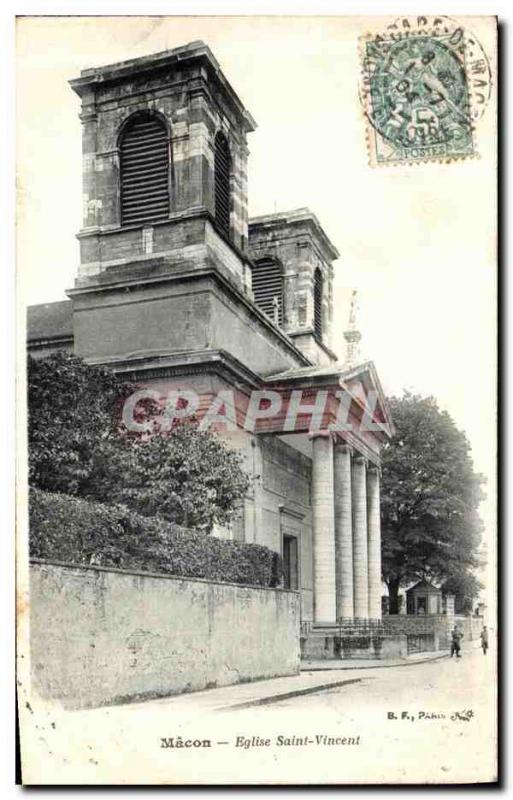 Postcard Old Macon Saint Vincent Church