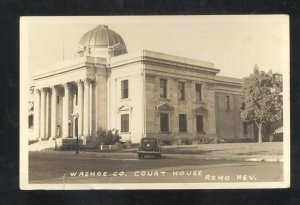 RPPC RENO NEVADA WASHOE COUNTY COURT HOUSE OLD CARS REAL PHOTO OSTCARD