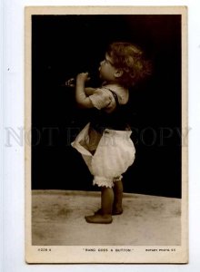 244078 Charming Baby w/ PIPE Vintage PHOTO ROTARY #11226A