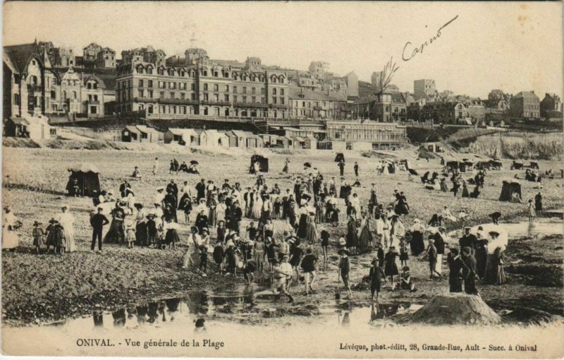 CPA ONIVAL-sur-MER Vue générale de la Plage (751135)