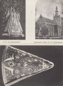 Baselik Vrouw Van Kortenbosch Paus Leo XIII Sanctuary 2x Old Religious Postcard