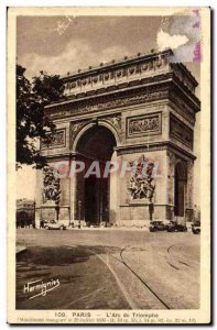 Paris Old Postcard Arc de Triomphe