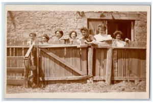 c1920's F.M. Lewis Sign Company Women Candid Chicago IL RPPC Photo Postcard