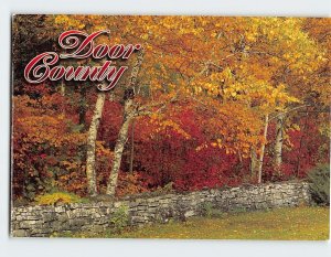 M-146524 Autumn Woods & Stone Fences Door County Wisconsin USA