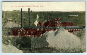 CRIPPLE CREEK, CO Colorado  EL PASO MINE   c1910s  Teller County  Postcard