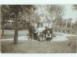Old rppc GROUP OF PEOPLE Great Postcard AB1326