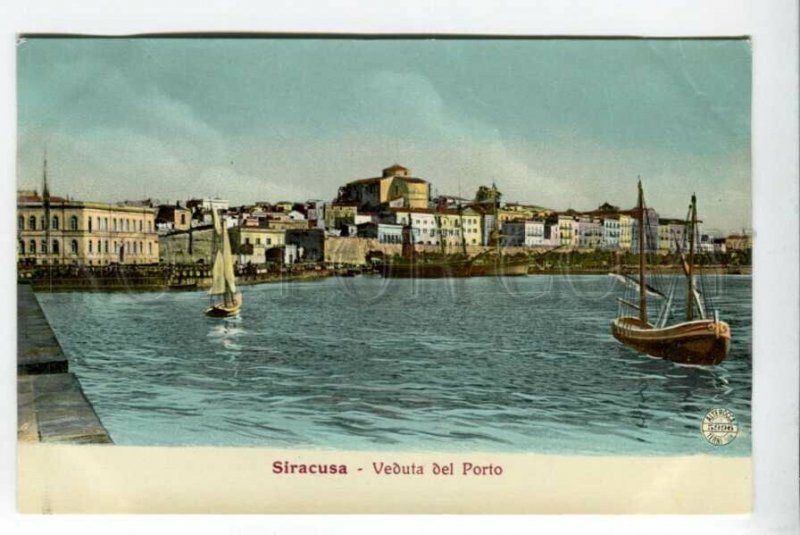 425921 ITALY SIRACUSA Veduta del Porto Vintage postcard