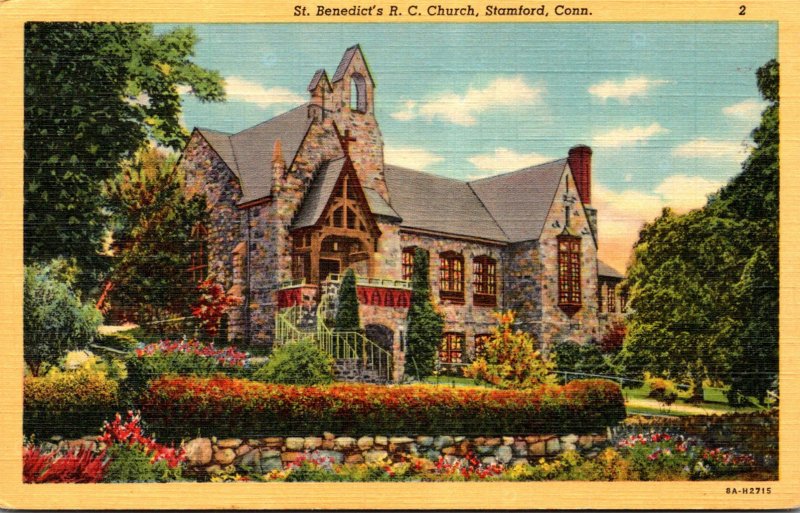 Connecticut Stamford St Benedict's Roman Catholic Chruch Curteich