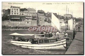 Old Postcard Dinard La Cale Maree Haute Boat