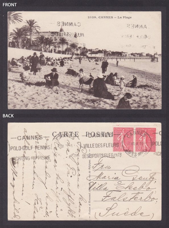 FRANCE, Postcard, Cannes, The Beach