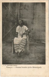 PC ETHNIC TYPES FEMME TRIBU HABARAOUEL DJIBOUTI SOMALIA (A23678)