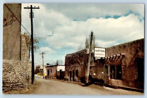 Santa Fe New Mexico Postcard Oldest House Pre-Spanish Indian Pueblo 1959 Vintage