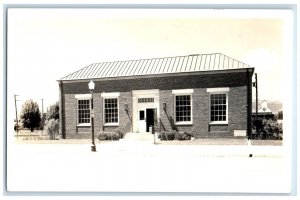 c1940's Post Office Building Deer Lodge Montana MT RPPC Photo Vintage Postcard