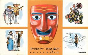 1960's MEXICO Posada De Don Vasco Hotel artist impression postcard 16227