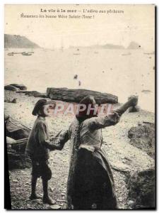 Old Postcard life to the sea L & # 39adieu to fishermen