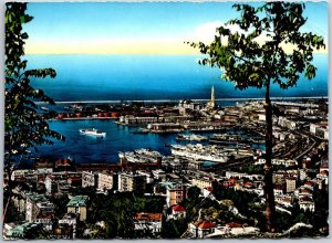 Genova General View Of The Port Genoa Italy Buildings Ocean, Postcard