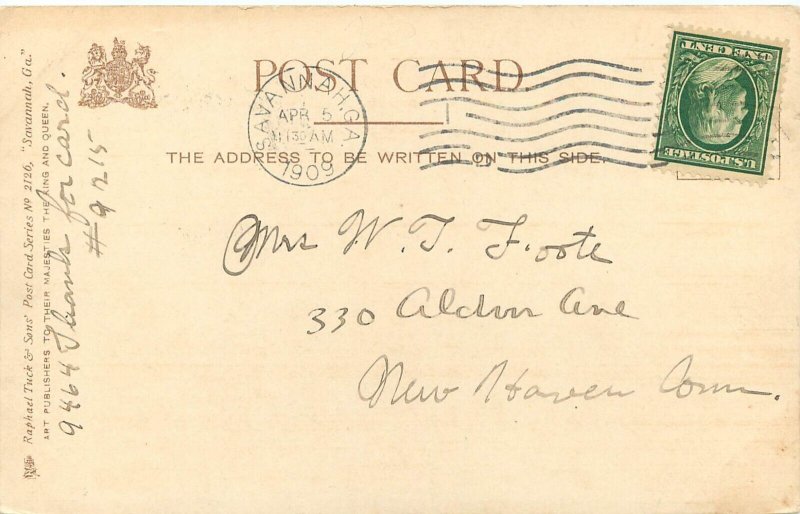 Tuck Postcard 2126 Savannah GA Wright Square