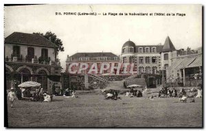 Old Postcard From The Beach Pornic The Noeveillard And & # 39Hotel The Beach