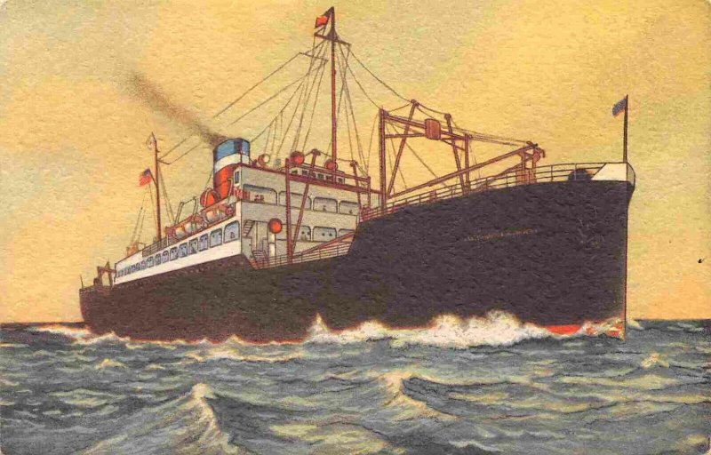 United States LInes Sister Ships London Service postcard