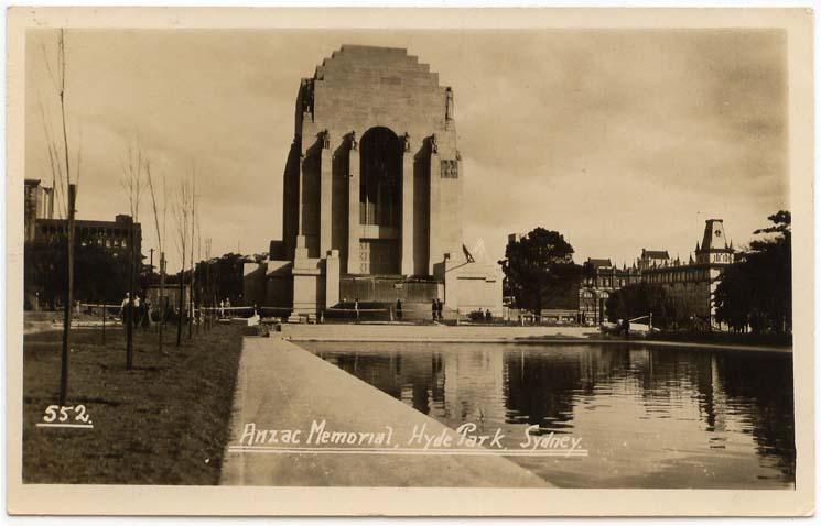 RPPC, Sydney, Aust., View of Anzac Memorial, Hyde Park