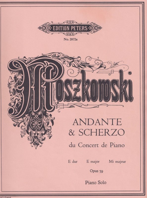 Moszkomski Andante & Scherzo Classical Sheet Music