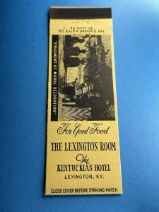 Matchbook Cover - The Kentuckian Hotel Lexington, KY Kentucky MB131