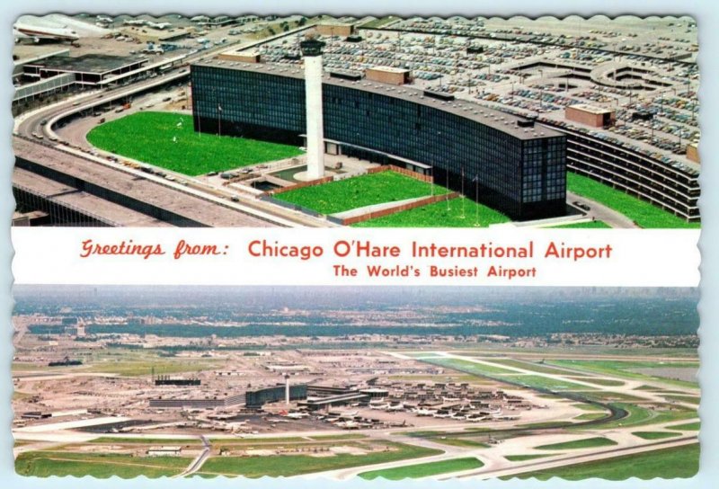 CHICAGO O'HARE INTERNATIONAL AIRPORT, Illinois IL  c1960s-70s  4 x 6 Postcard