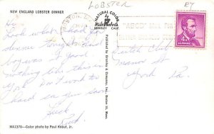 New England Lobster Dinner Lobster Postcard