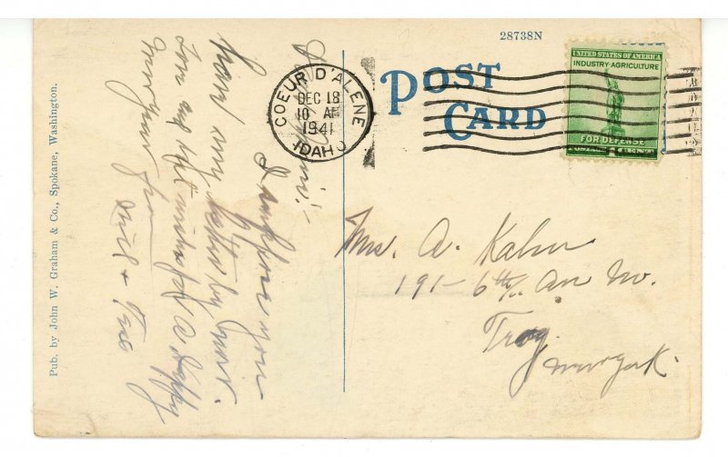 ID - Coeur D'Alene. Sherman Avenue looking West