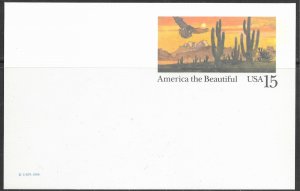 US  Unused. America the Beautiful - Desert.  UX127.