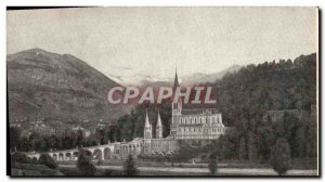 Old Postcard Lourdes Basilica