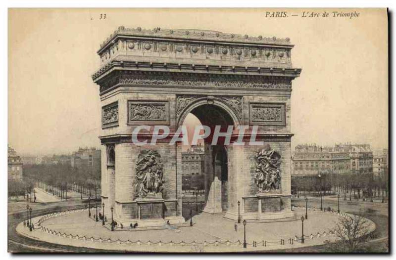 Old Postcard The Trimophe Paris Arc de L Etoile