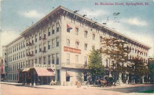 Postcard 1916 Illinois St. Nicholas Hotel Capitol Series 22-12219