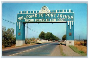 Ontario Canada Postcard Welcome to Port Arthur Clock Arch Gateway c1950's