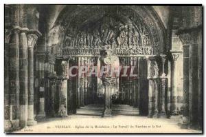 Old Postcard Vezelay Madeleine Church Narthex Of The portal and the Net