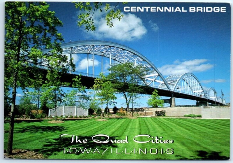 Postcard - Centennial Bridge, The Quad Cities