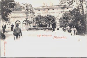 Czech Republic Gruss aus Marienbad Cafe Waldmuhle Marianske Lazne Postcard C069