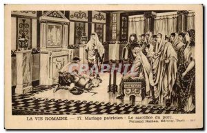 Old Postcard Life Marriage Roman Patrician The Sacrifice Of Pork