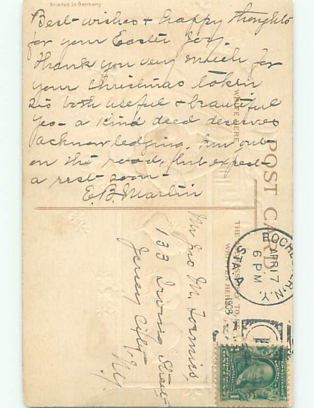 Divided-Back EASTER CHICK SCENE Cute Postcard AA0794