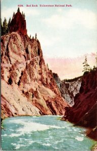 Red Rock Yellowstone National Park Vantage Point View Grand Falls River Postcard 