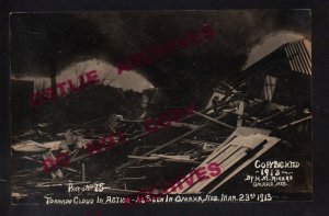 Omaha NEBRASKA RPPC 1913 TORNADO TOUCHING DOWN Different View Than Usual NE