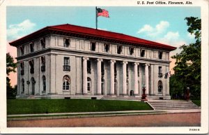 Postcard U.S. Post Office in Florence, Alabama