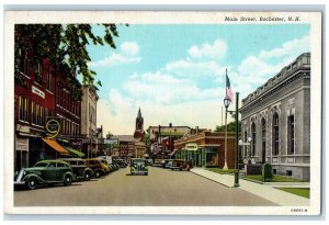 c1930's Main Street View Coca Cola Store Rochester New Hampshire NH Postcard