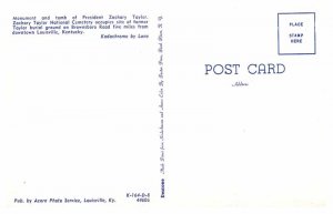 Postcard MONUMENT SCENE Louisville Kentucky KY AS0538