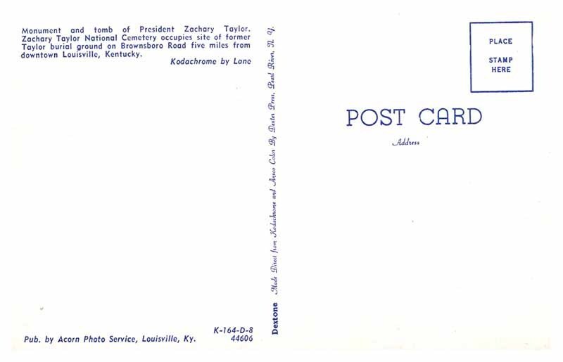 Postcard MONUMENT SCENE Louisville Kentucky KY AS0538