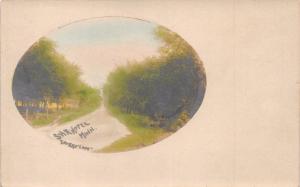 SHAKOPEE MINNESOTA LOVERS LANE~COLOR OVAL WINDOW REAL PHOTO POSTCARD 1907