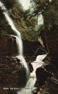 Vintage Postcard 1910's Rainbow Falls Watkins Glen New York NY Buffalo News Pub.