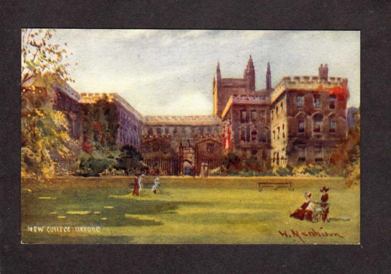 UK New College Oxford University England United Kingdom Postcard W Manhison