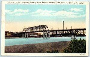 M-34134 Ak-Sar-Ben Bridge over the Missouri River Omaha Nebraska