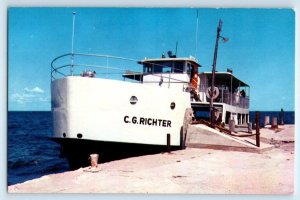 DOOR COUNTY, Wisconsin WI ~ Washington Island Ferry C.G. RICHTER c1960s Postcard
